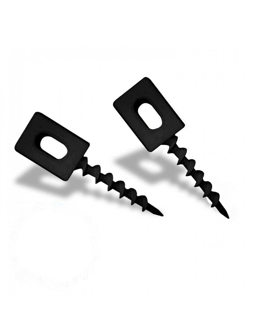 COLGADOR NEGRO PLÁSTICO CON ROSCA PARA COLGAR CARTELES